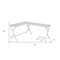 Homeroots 62" White L Shape Computer Desk 491520 - alternate 3