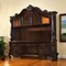 Homeroots 76" Dark Brown Wood Peninsula Credenza Desk With Four Cabinets Three Drawers 491399 - alternate 2