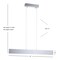 Jonathan Y Draper 32" Dimmable Adjustable Integrated LED Metal Linear Pendant, Brushed Aluminum JYL7018A - alternate 6