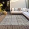 Homeroots 3' X 5' Ivory Pink And Copper Striped Washable Indoor Outdoor Area Rug 597427 - alternate 2
