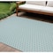 Homeroots 9' X 12' Aqua And Ivory Geometric Indoor Outdoor Area Rug 556306 - alternate 6