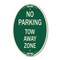 Signmission No Parking Tow Away Zone, 12 Inch X 18 Inch Architectural Oval, Heavy Gauge Aluminum A-OV-G-1218-23650 - alternate 1