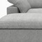 Homeroots 120" Light Gray Linen Blend Modular Sofa With Ottoman And Storage 714555 - alternate 3