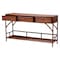 Bali & Pari Brier Marbled Tortoise Natural Rattan Console Table 262-14438-ZORO - alternate 9
