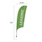 Showdown Displays 10.5 Ft  Value Razor Sail Sign Kit (Single-Sided With Value Spike Base) - Leasing Green 908110-008 - alternate 3