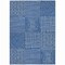 Homeroots 8' X 10' Navy Blue And Ivory Geometric Washable Indoor Outdoor Area Rug 600759 - alternate 4