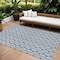 Homeroots 8' X 10' Denim Blue And Ivory Ogee Washable Indoor Outdoor Area Rug 601551 - alternate 1