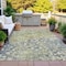 Homeroots 10' X 14' Olive Green And Gray Abstract Washable Indoor Outdoor Area Rug 631956 - alternate 7