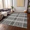 Homeroots 5' X 8' Black Gray And Brown Plaid Washable Indoor Outdoor Area Rug 597542 - alternate 2