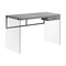 Homeroots 48" Gray and Clear Computer Desk 333542 - alternate 1