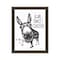 Homeroots Hello Sweet Cheeks Donkey Black Framed Print Bathroom Wall Art 530070 - alternate 1