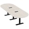 Skutchi Designs 10 Person Conference Table With Power Unit | 10' Racetrack Table | Harmony Series HAR-RAC-48X120-T.BK-K458-EBLK - alternate 1