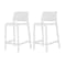 Homeroots Set of Four 26" White Heavy Duty Plastic Low Back Outdoor Counter Height Bar Chairs 565370 - alternate 4