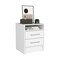 Homeroots 20" White Wood Two Drawer Nightstand 543668 - alternate 6