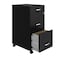 Space Solutions 14.25 in W 3 Drawer Mobile Vertical File Cabinet, Black 24505 - alternate 3