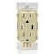 Leviton USBReceptacle, 15A, Ivory, Thermoplastic T5636-I - alternate 5
