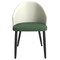 Leisuremod Paradiso Collection Modern Dining Seat in Taupe, with Green Fabric Seat PC50TPG - alternate 5