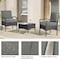Lavish Home Outdoor Chair Cushions w/ Sun & Water-Resistant Removable Covers Memory Foam Patio Cushions HT-OUTDR-GRY - alternate 6