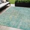 Homeroots 5' X 8' Teal Blue Abstract Washable Indoor Outdoor Area Rug 607891 - alternate 1
