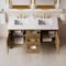 James Martin Vanities Hudson 60" Double Vanity, Honey Oak w/ 3 CM White Zeus Silestone Top 435-V60D-HNO-3WZ - alternate 5