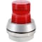 Edwards Signaling Flashing Light with Horn, Red Lens, Silver Base, Incandescent, 120V AC, 65 FPM, 6 in Dia. 51R-N5-40W - alternate 1