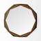 Homeroots 41" Brown Solid Wood Octagon Framed Accent Mirror 376442 - alternate 1