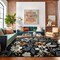 World Rug Gallery Garden Floral Area Rug 7 ft 10 in x 10 ft Black WR147BLACK8X10 - alternate 3