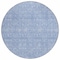 Homeroots 8' Sky Blue And Ivory Round Floral Washable Indoor Outdoor Area Rug 582370 - alternate 3