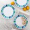 Gibson Home Tropical Sway Orleans 12 Piece 9 Inch Melamine Dessert Plate Set in Blue 136417.01 - alternate 3