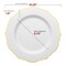 Smarty Had A Party White with Gold Rim Round Blossom Plastic Dinnerware Set (120 Dinner Plates+120 Salad Plates), 240PK 4840WHG-VP-CASE - alternate 5