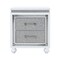 Homeroots 22" White and Silver Two Drawer Faux Crystal Bling Wood Nightstand 564651 - alternate 4