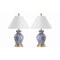 Jonathan Y Xia 21 in. Ceramic/Iron Classic Modern LED Table Lamp, Blue, 2PK JYL6606A-SET2 - alternate 5