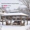 Sunjoy 12 ft. x 16 ft. Wood Gazebo, Outdoor Patio Steel Hardtop Gazebo, Cedar Framed Wooden Gazebo A1020326H0 - alternate 6