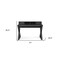 Homeroots 51" Black Solid Wood Writing Desk With Two Drawers 372198 - alternate 3
