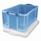 Really Useful Box Snap-Lid Storage Bin, 16.9 gal, 17.31in x 28in x 12.25in, Transparent Blue 64L TBL - alternate 2