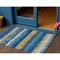 Homeroots 3' X 5' Navy Blue Gold And Ivory Striped Washable Indoor Outdoor Area Rug 598370 - alternate 1