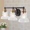 Jonathan Y Manhattan Vintage 25.5" 3-Light Metal/Glass Industrial Rustic LED Vanity, Brass Gold/Oil Rubbed Bronz JYL3546A - alternate 6