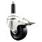 Service Caster 3.5 Inch 316SS Hard Rubber Swivel 7/8 Inch Expanding Stem Caster Lock Brake SCC-SS316TTLEX20S3514-HRS-78 - alternate 1