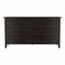 Homeroots 59" Black Six Drawer Double Dresser 403750 - alternate 1