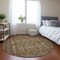 Homeroots 8' Orange Taupe And Beige Round Moroccan Washable Indoor Outdoor Area Rug 577213 - alternate 4