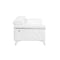 Homeroots 70" White And Silver Metallic Top Grain Leather Loveseat 534098 - alternate 9