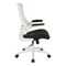 Office Star Products Ventilated Seating White Screen Back Manager's Chair, Linen Black EM60926WH-F23 - alternate 2
