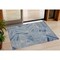 Homeroots 3' X 5' Denim Blue Gray And Ivory Geometric Washable Indoor Outdoor Area Rug 594773 - alternate 1