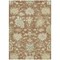 Homeroots 3' X 5' Copper Green And Ivory Floral Washable Indoor Outdoor Area Rug 605217 - alternate 3