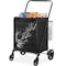 Vevor Folding Shopping Cart Rolling Grocery Cart with Double Baskets 210 LBS ZZ 509-7 - alternate 1