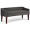 Homeroots 50in Gray and Brown Fabric and Wood Upholstered Bench 642315 - alternate 2