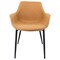 Leisuremod Markley Modern Leather Dining Arm Chair with Metal Legs, Light Brown, 2PK EC26BR2 - alternate 6