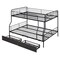 Homeroots Black Full Over Queen Contemporary Metal Bunk Bed With Drawers 590299 - alternate 4
