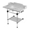 Kingston Brass 36-Inch Carrara Marble Console Sink with Acrylic Legs and Shelf, 8-Inch, 3-Hole LMS36MASQB0 - alternate 1