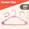 Campior Premium Pink Clothes Hangers, Slim, Durable, with Shoulder Grooves for Coats and Laundry, 100PK CMPPLH100PK - alternate 5